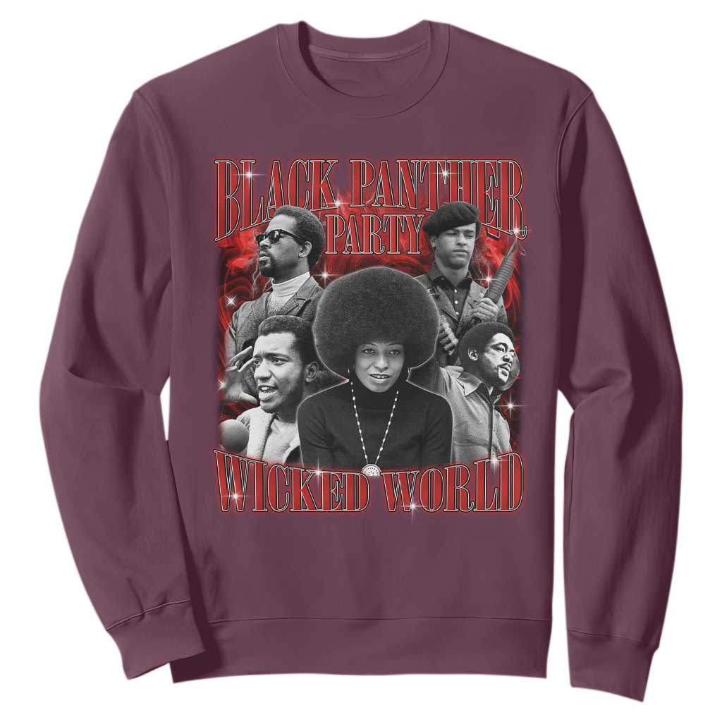 Black Panther Party Sweatshirt Black History Month TS10 Maroon Print Your Wear