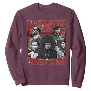 Black Panther Party Sweatshirt Black History Month TS10 Maroon Print Your Wear