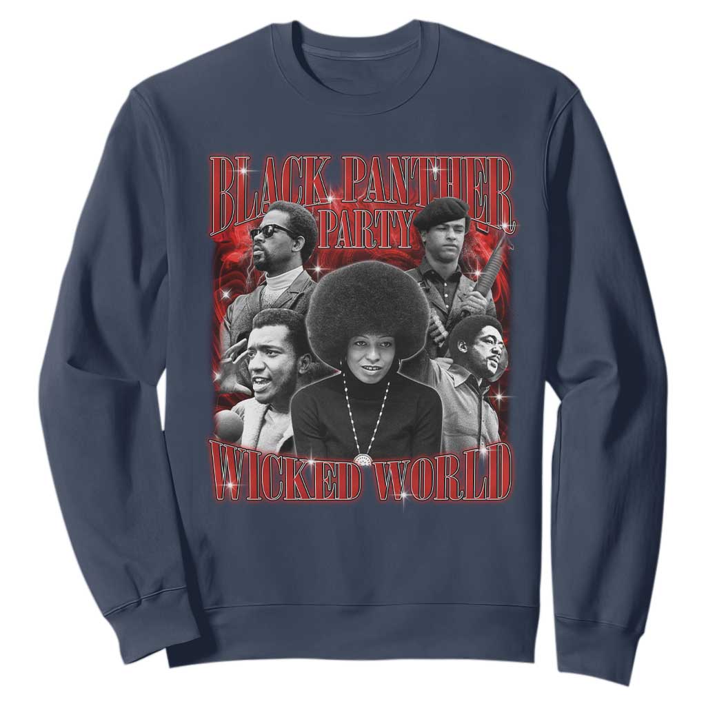 Black Panther Party Sweatshirt Black History Month TS10 Navy Print Your Wear
