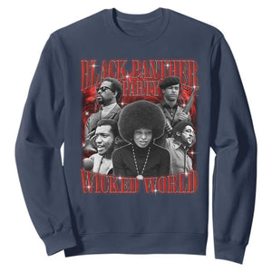 Black Panther Party Sweatshirt Black History Month TS10 Navy Print Your Wear