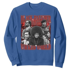 Black Panther Party Sweatshirt Black History Month TS10 Royal Blue Print Your Wear