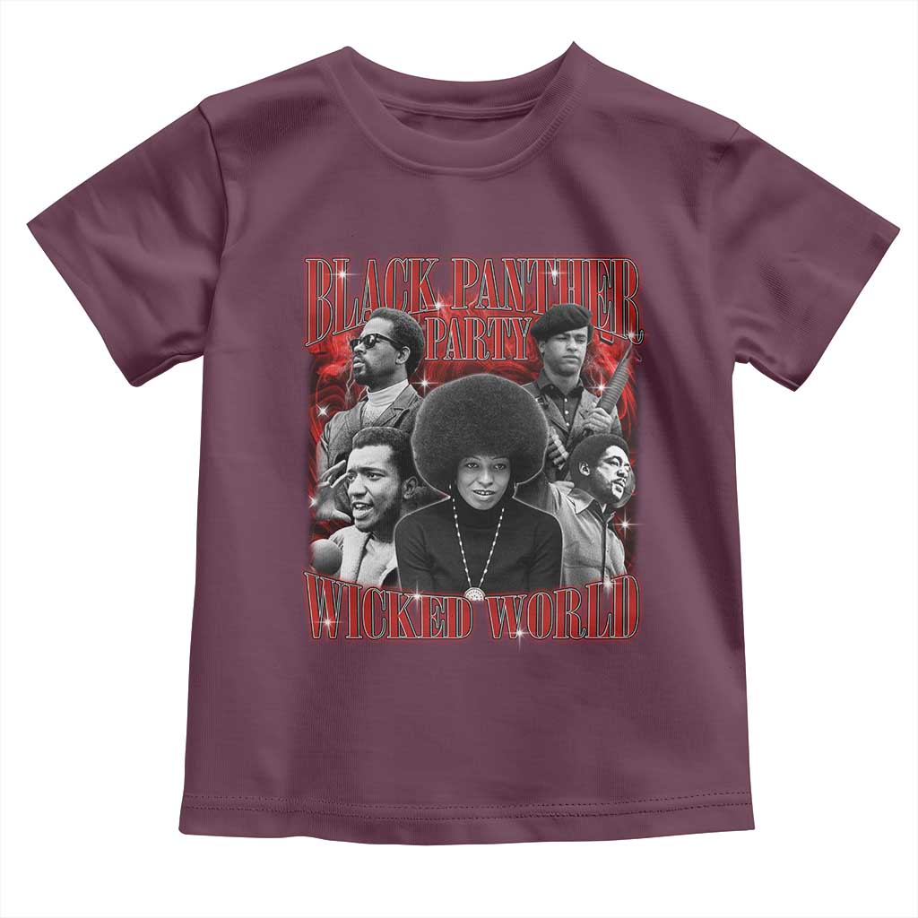 Black Panther Party Toddler T Shirt Black History Month TS10 Maroon Print Your Wear