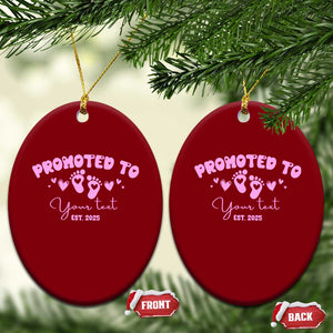 Personalized Gender Reveal Ceramic Ornament Custom Text Baby Girl Reveal Pink Family Matching TS10 Print Your Wear