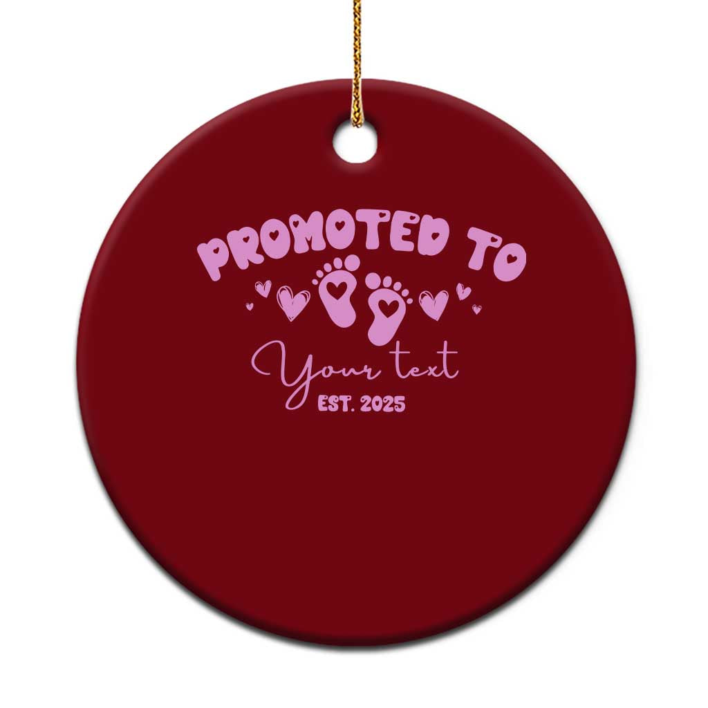Personalized Gender Reveal Ceramic Ornament Custom Text Baby Girl Reveal Pink Family Matching TS10 1pc Red Print Your Wear