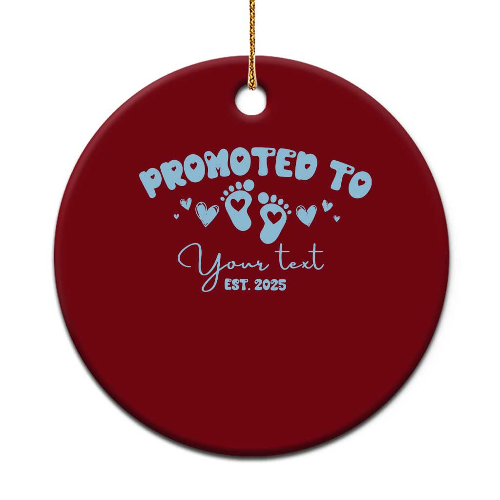 Personalized Gender Reveal Ceramic Ornament Custom Text Baby Boy Reveal Blue Family Matching TS10 1pc Red Print Your Wear