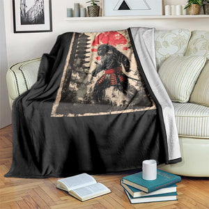 Samurai Bigfoot Throw Blanket Japanese Vintage Sasquatch Graphic Ukiyo-e Art Funny TS10 Print Your Wear