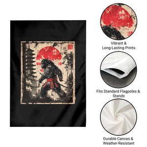 Samurai Bigfoot Garden Flag Japanese Vintage Sasquatch Graphic Ukiyo-e Art Funny TS10 Print Your Wear