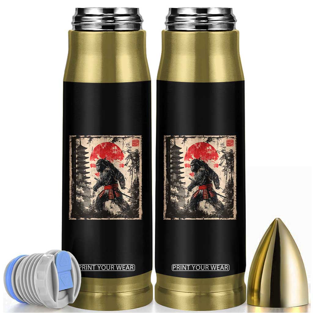Samurai Bigfoot Bullet Tumbler Japanese Vintage Sasquatch Graphic Ukiyo-e Art Funny TS10 Black Print Your Wear