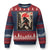 Samurai Bigfoot Ugly Christmas Sweater Japanese Vintage Sasquatch Graphic Ukiyo-e Art Funny TS10 Navy Red Print Your Wear