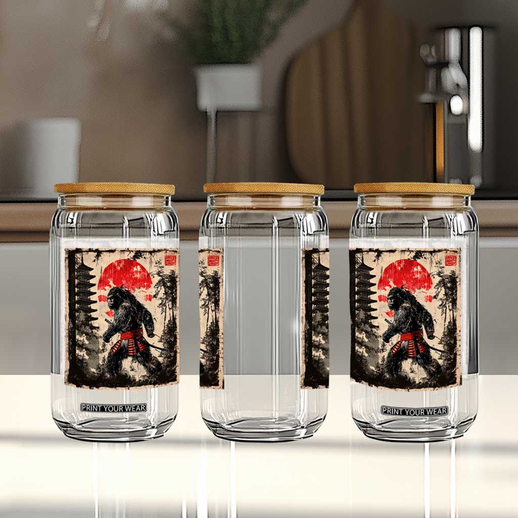Samurai Bigfoot Glass Can Japanese Vintage Sasquatch Graphic Ukiyo-e Art Funny TS10 Print Your Wear