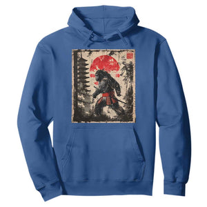 Samurai Bigfoot Hoodie Japanese Vintage Sasquatch Graphic Ukiyo-e Art Funny TS10 Royal Blue Print Your Wear