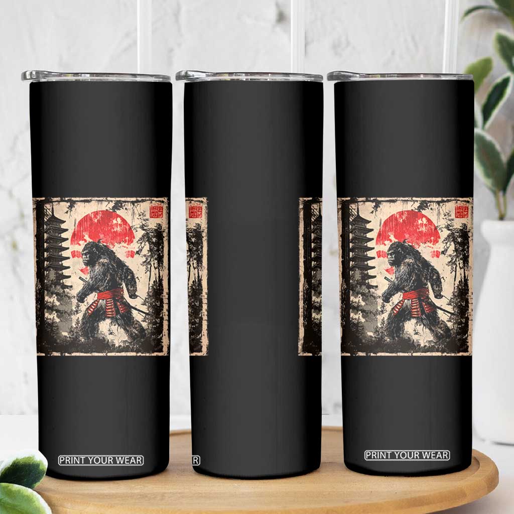 Samurai Bigfoot Skinny Tumbler Japanese Vintage Sasquatch Graphic Ukiyo-e Art Funny TS10 Print Your Wear