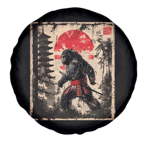 Samurai Bigfoot Spare Tire Cover Japanese Vintage Sasquatch Graphic Ukiyo-e Art Funny TS10 Print Your Wear