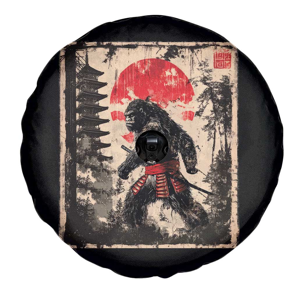 Samurai Bigfoot Spare Tire Cover Japanese Vintage Sasquatch Graphic Ukiyo-e Art Funny TS10 Print Your Wear