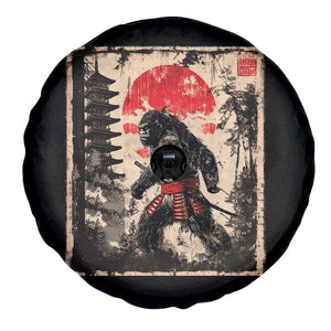 Samurai Bigfoot Spare Tire Cover Japanese Vintage Sasquatch Graphic Ukiyo-e Art Funny TS10 Print Your Wear