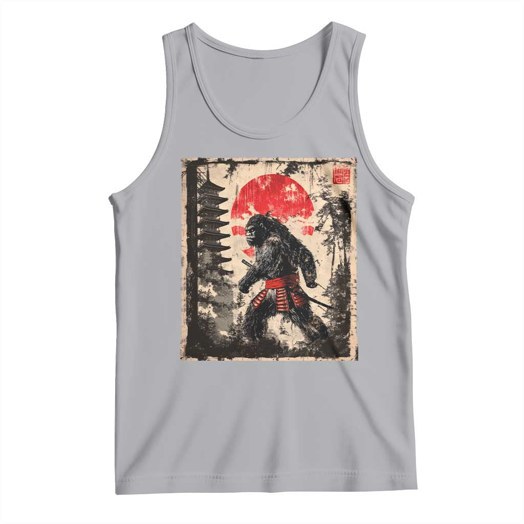 Samurai Bigfoot Tank Top Japanese Vintage Sasquatch Graphic Ukiyo-e Art Funny TS10 Athletic Heather Print Your Wear