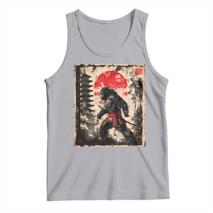 Samurai Bigfoot Tank Top Japanese Vintage Sasquatch Graphic Ukiyo-e Art Funny TS10 Athletic Heather Print Your Wear