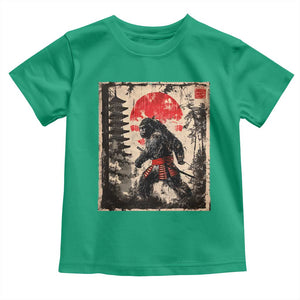 Samurai Bigfoot Toddler T Shirt Japanese Vintage Sasquatch Graphic Ukiyo-e Art Funny TS10 Irish Green Print Your Wear