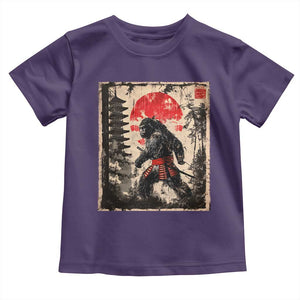 Samurai Bigfoot Toddler T Shirt Japanese Vintage Sasquatch Graphic Ukiyo-e Art Funny TS10 Purple Print Your Wear