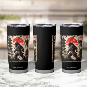Samurai Bigfoot Tumbler Cup Japanese Vintage Sasquatch Graphic Ukiyo-e Art Funny TS10 Print Your Wear