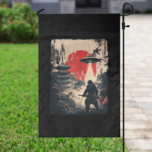 Samurai Bigfoot Garden Flag Funny Japanese Retro Vintage Sasquatch Graphic Ukiyo-e Art TS10 Print Your Wear