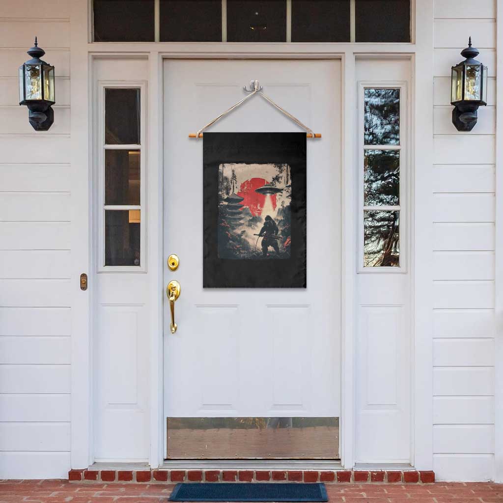 Samurai Bigfoot Garden Flag Funny Japanese Retro Vintage Sasquatch Graphic Ukiyo-e Art TS10 Print Your Wear