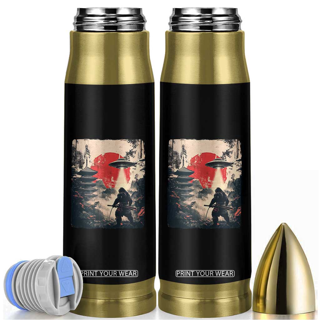 Samurai Bigfoot Bullet Tumbler Funny Japanese Retro Vintage Sasquatch Graphic Ukiyo-e Art TS10 Black Print Your Wear