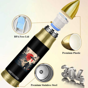 Samurai Bigfoot Bullet Tumbler Funny Japanese Retro Vintage Sasquatch Graphic Ukiyo-e Art TS10 Print Your Wear