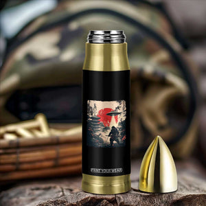 Samurai Bigfoot Bullet Tumbler Funny Japanese Retro Vintage Sasquatch Graphic Ukiyo-e Art TS10 Print Your Wear