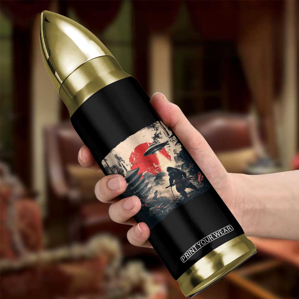 Samurai Bigfoot Bullet Tumbler Funny Japanese Retro Vintage Sasquatch Graphic Ukiyo-e Art TS10 Print Your Wear