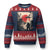 Samurai Bigfoot Ugly Christmas Sweater Funny Japanese Retro Vintage Sasquatch Graphic Ukiyo-e Art TS10 Navy Red Print Your Wear