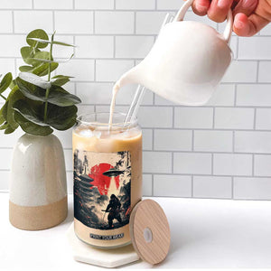 Samurai Bigfoot Glass Can Funny Japanese Retro Vintage Sasquatch Graphic Ukiyo-e Art TS10 Print Your Wear