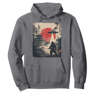 Samurai Bigfoot Hoodie Funny Japanese Retro Vintage Sasquatch Graphic Ukiyo-e Art TS10 Charcoal Print Your Wear
