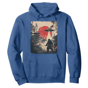 Samurai Bigfoot Hoodie Funny Japanese Retro Vintage Sasquatch Graphic Ukiyo-e Art TS10 Royal Blue Print Your Wear