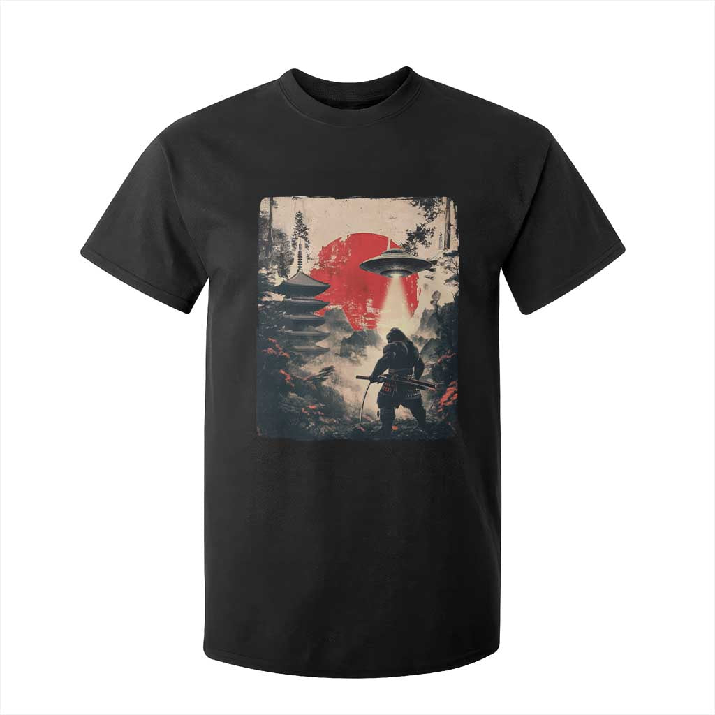 Samurai Bigfoot T Shirt For Kid Funny Japanese Retro Vintage Sasquatch Graphic Ukiyo-e Art TS10 Black Print Your Wear