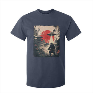 Samurai Bigfoot T Shirt For Kid Funny Japanese Retro Vintage Sasquatch Graphic Ukiyo-e Art TS10 Navy Print Your Wear