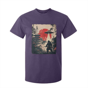 Samurai Bigfoot T Shirt For Kid Funny Japanese Retro Vintage Sasquatch Graphic Ukiyo-e Art TS10 Purple Print Your Wear