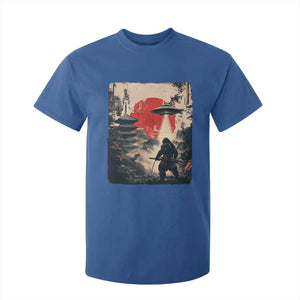Samurai Bigfoot T Shirt For Kid Funny Japanese Retro Vintage Sasquatch Graphic Ukiyo-e Art TS10 Royal Blue Print Your Wear