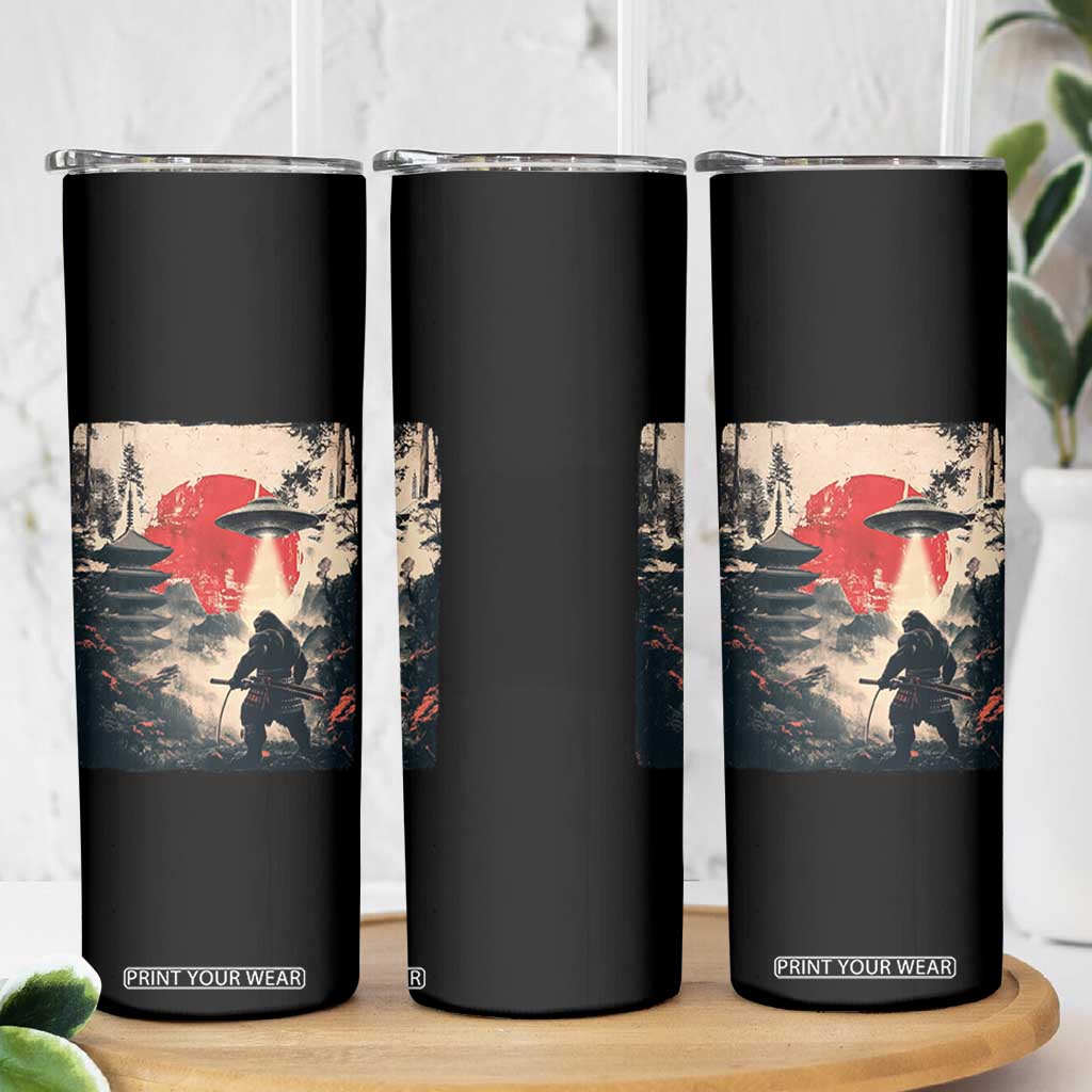 Samurai Bigfoot Skinny Tumbler Funny Japanese Retro Vintage Sasquatch Graphic Ukiyo-e Art TS10 Print Your Wear