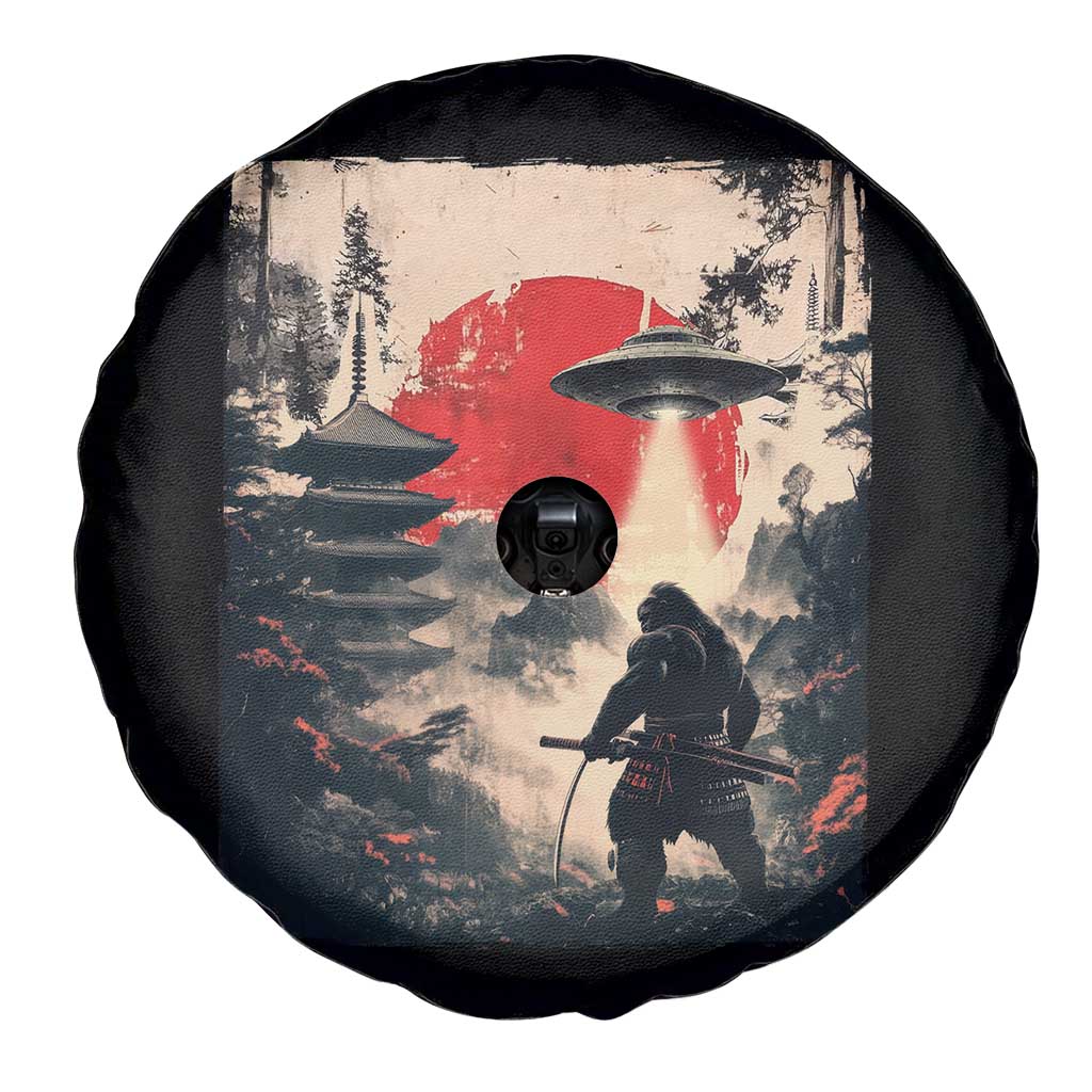 Samurai Bigfoot Spare Tire Cover Funny Japanese Retro Vintage Sasquatch Graphic Ukiyo-e Art TS10 Print Your Wear