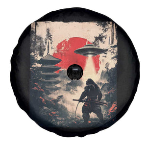 Samurai Bigfoot Spare Tire Cover Funny Japanese Retro Vintage Sasquatch Graphic Ukiyo-e Art TS10 Print Your Wear