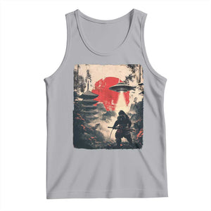 Samurai Bigfoot Tank Top Funny Japanese Retro Vintage Sasquatch Graphic Ukiyo-e Art TS10 Athletic Heather Print Your Wear