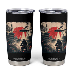 Samurai Bigfoot Tumbler Cup Funny Japanese Retro Vintage Sasquatch Graphic Ukiyo-e Art TS10 Black Print Your Wear