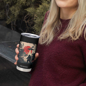 Samurai Bigfoot Tumbler Cup Funny Japanese Retro Vintage Sasquatch Graphic Ukiyo-e Art TS10 Print Your Wear