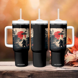 Samurai Bigfoot Tumbler With Handle Funny Japanese Retro Vintage Sasquatch Graphic Ukiyo-e Art TS10 Print Your Wear