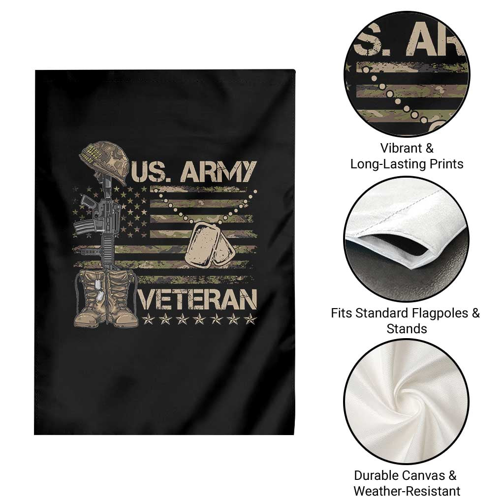 US Army Veteran Flag Garden Flag TS10 Print Your Wear