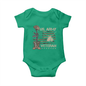 US Army Veteran Flag Baby Onesie TS10 Irish Green Print Your Wear