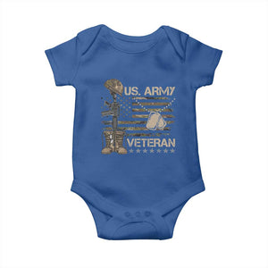 US Army Veteran Flag Baby Onesie TS10 Royal Blue Print Your Wear