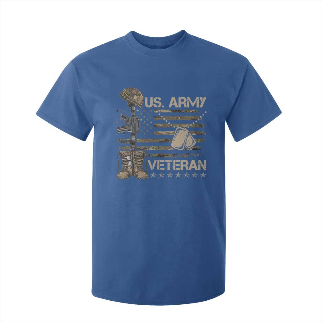 US Army Veteran Flag T Shirt For Kid TS10 Royal Blue Print Your Wear