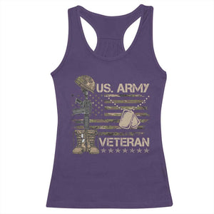 US Army Veteran Flag Racerback Tank Top TS10 Purple Print Your Wear